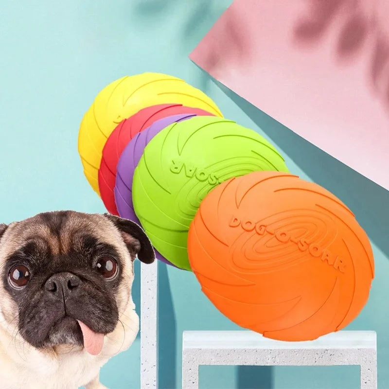 Silicone Flying Saucer Funny Dog Cat Toy Dog Game Flying Discs Resistant Chew Puppy Training Interactive Pet Supplies