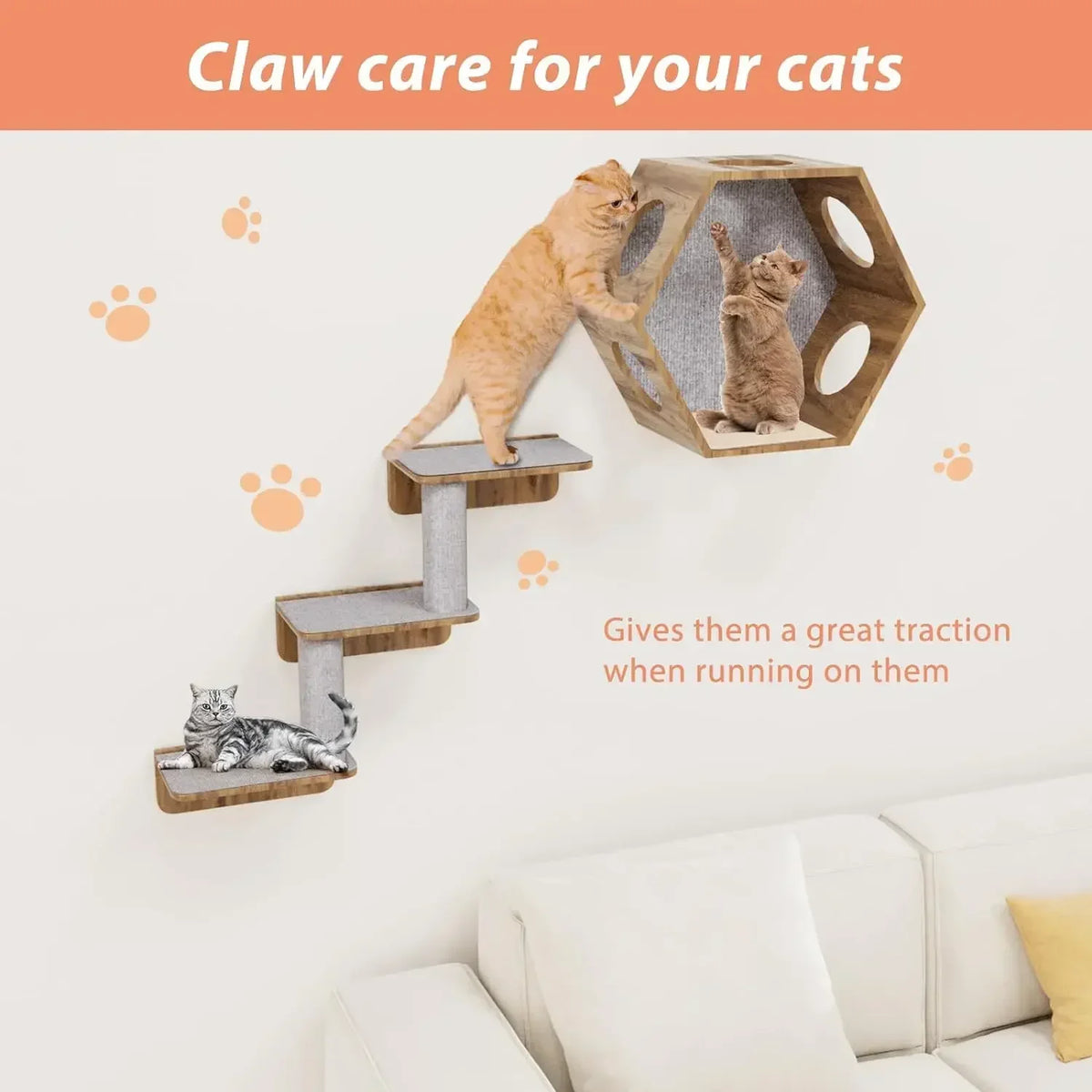 Anti Cat Scratch Sofa Cat Crawling Mat Sofa Protection Grinding Climbing Frame Self-adhesive Carpet Cats Scratch Board Cat Toys
