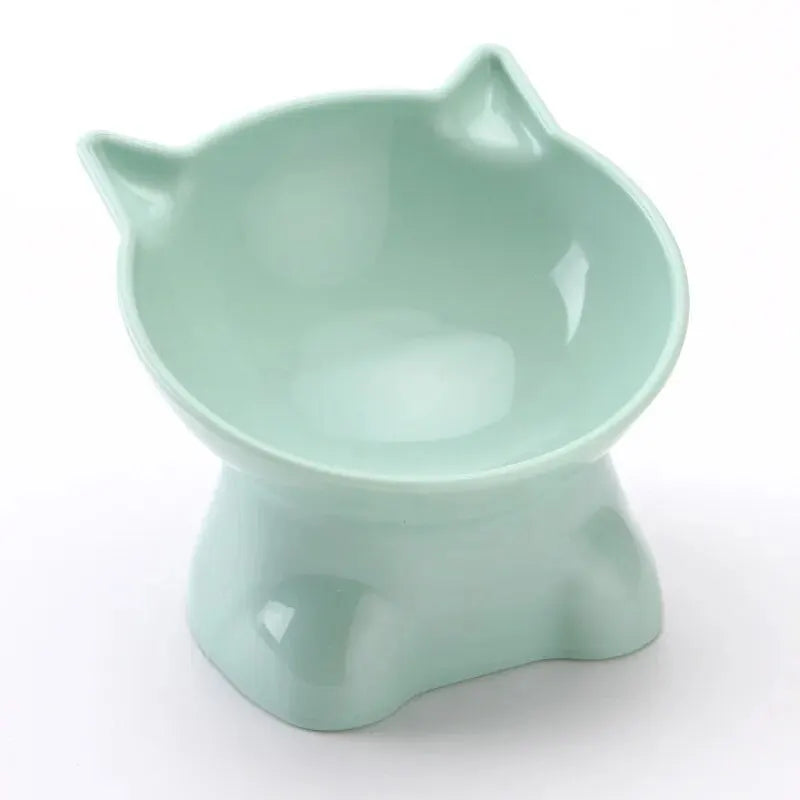Cute cat bowl tilted high-legged cat bowl cat eating bowl cat food bowl black water bowl cat food bowl dog bowl