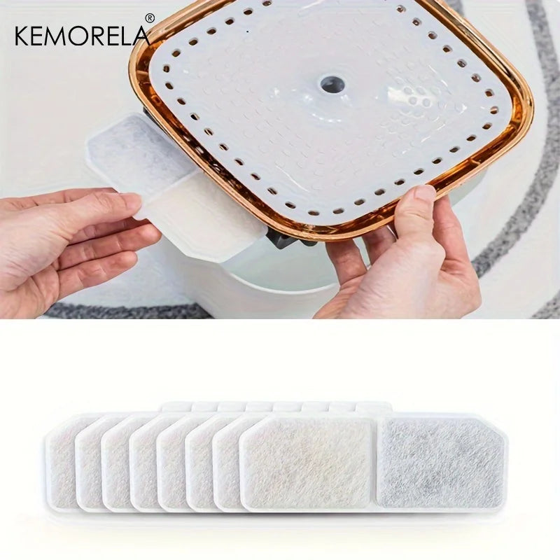 Replacement Filters Cat Water Fountain Filters Element for Stainless Steel Cat Water Fountain Activated Carbon Sponges Filters