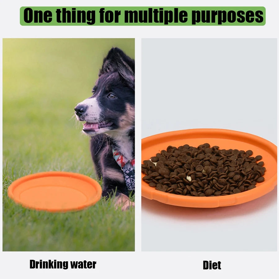 Silicone Flying Saucer Funny Dog Cat Toy Dog Game Flying Discs Resistant Chew Puppy Training Interactive Pet Supplies