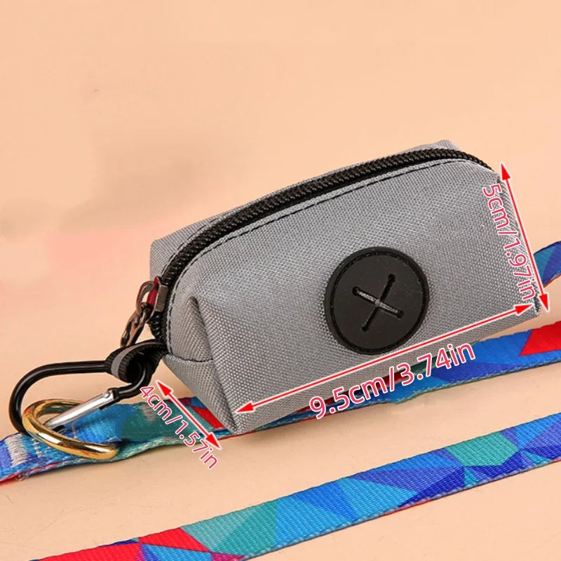 Hot Canvas Dog Poop Bag Holder, Outdoor Pet Waste Bag Dispenser with Carabiner Clip, Animal Waste Collection Pouch