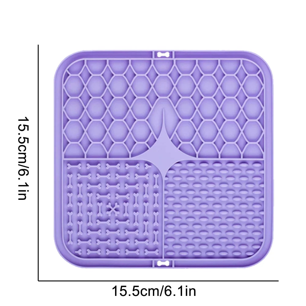 Pet Lick Silicone Mat Dogs Pet Slow Food Plate for Dog Bathing Distraction Silicone Dog Sucker Food Training Dog Feeder Supplies