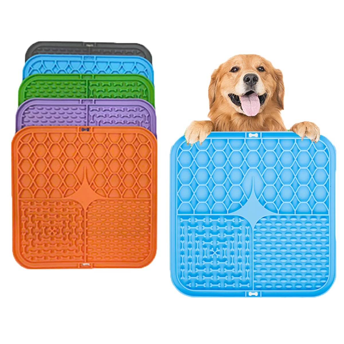 Pet Lick Silicone Mat Dogs Pet Slow Food Plate for Dog Bathing Distraction Silicone Dog Sucker Food Training Dog Feeder Supplies