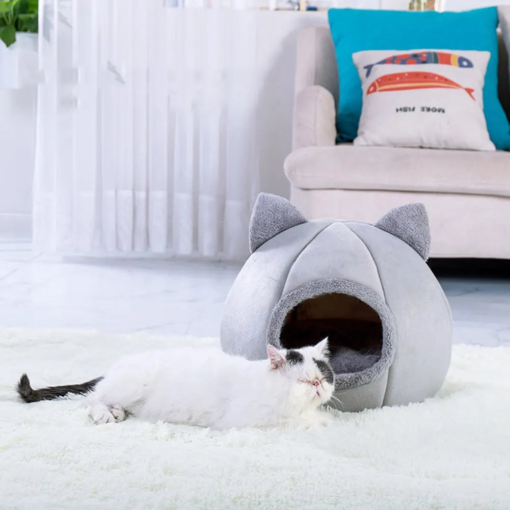 New Deep Sleep Comfort In Winter Cat Bed Iittle Mat Basket Small Dog House Products Pets Tent Cozy Cave Nest Indoor Cama Gato