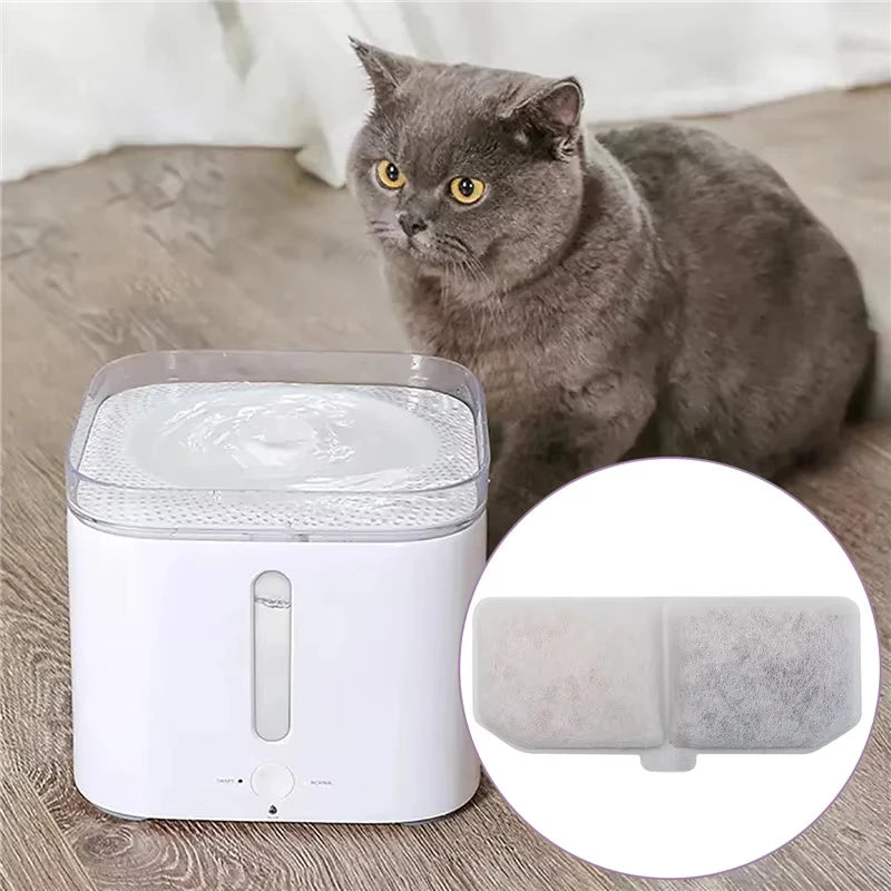 Replacement Filters Cat Water Fountain Filters Element for Stainless Steel Cat Water Fountain Activated Carbon Sponges Filters