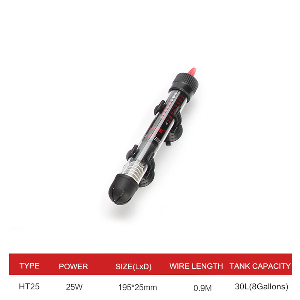 Adjustable Submersible Heating Rod Adjustable Thermostat Aquarium Heating Rod Temperature Precise Control -Efficiency