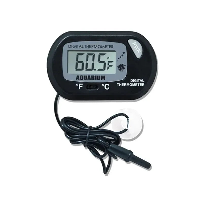 2/4pcs Fish Tank Thermometer with Suction Cup Temperature Sensor LCD Digital Aquarium Water Temp Detector Aquatic Tool
