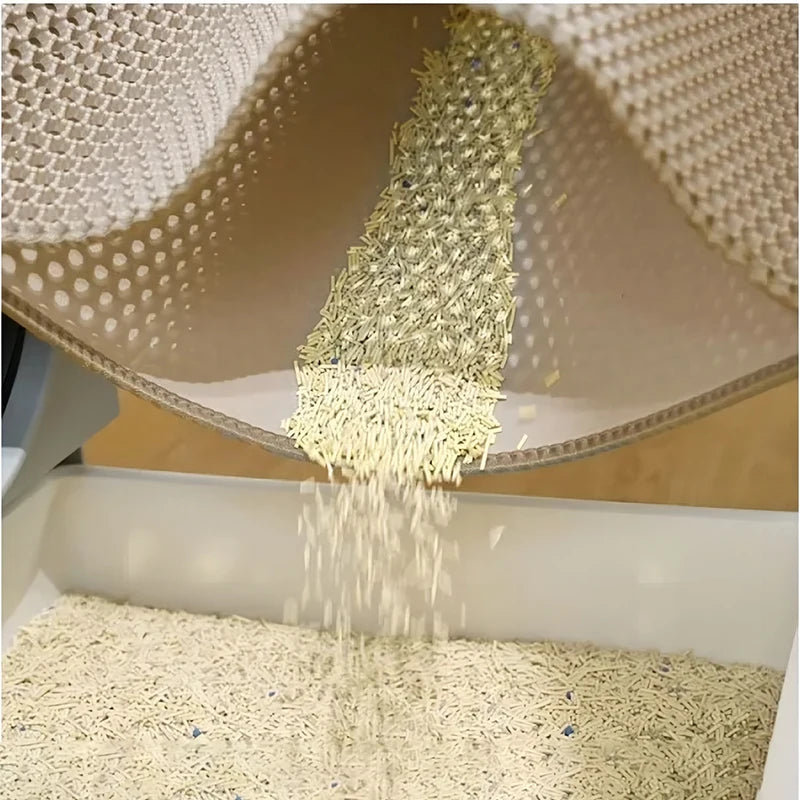 Extra Large Cat Litter Mat Heavy Duty Waterproof 2 Layer Non Slip Washable Pet Floor Protector Litter Box Sand Stopper