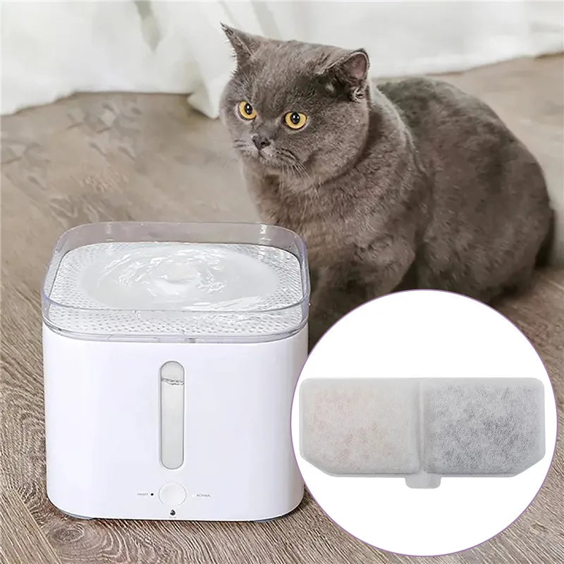 Replacement Filters Cat Water Fountain Filters Element for Stainless Steel Cat Water Fountain Activated Carbon Sponges Filters