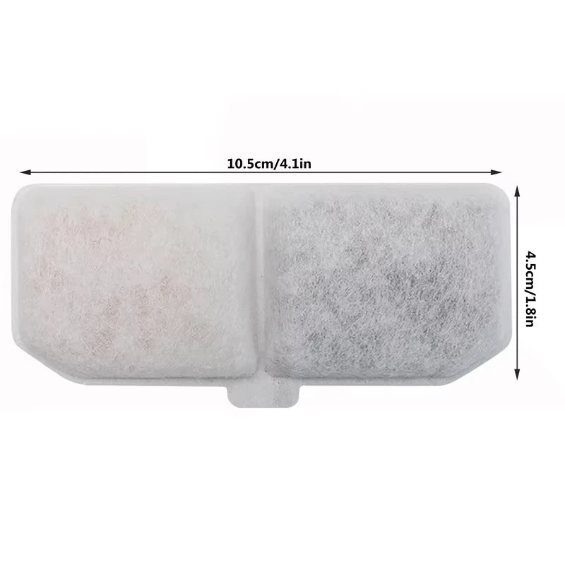 Replacement Filters Cat Water Fountain Filters Element for Stainless Steel Cat Water Fountain Activated Carbon Sponges Filters