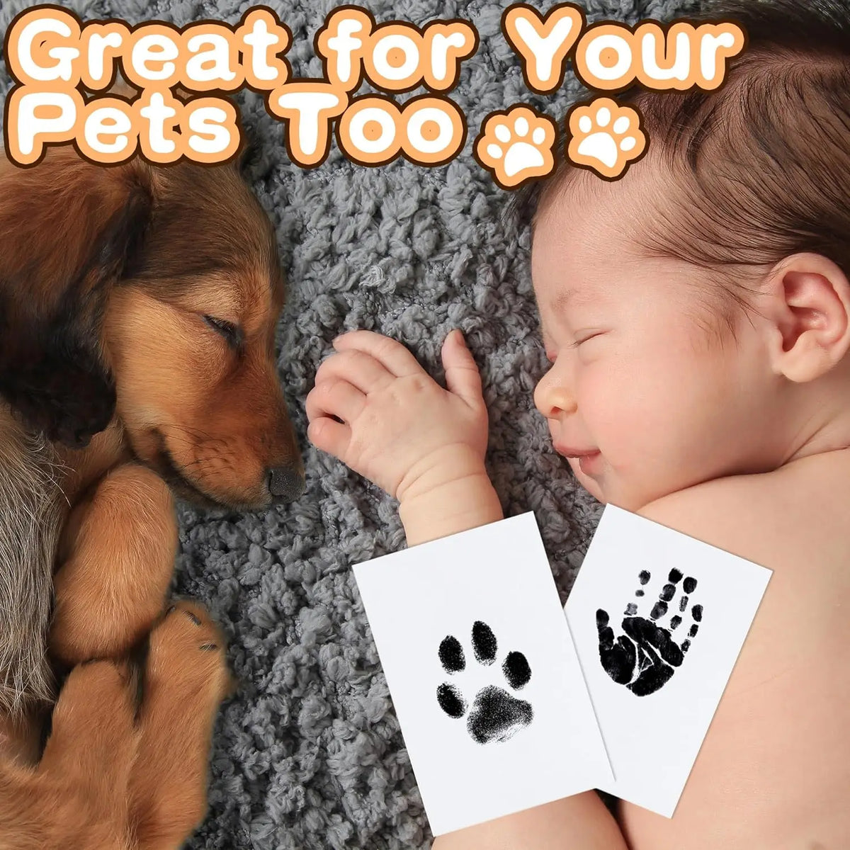Cat Dog Paw Print Ink Kit Pad Safe Non-toxic Baby Footprints Newborn Shower Handprint Easy Diy Clean Touch Inkless Pet Souvenir
