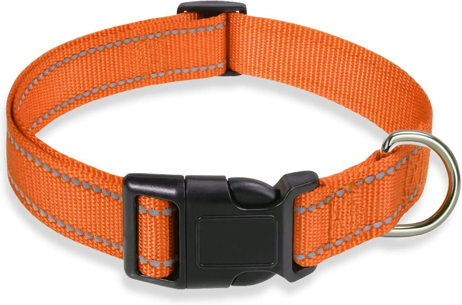 Reflective Pet Collar Adjustable Nylon Collar For Dogs Cats Anti Slip Anti Choke Pet Walking Collar Durable Pet Accessories