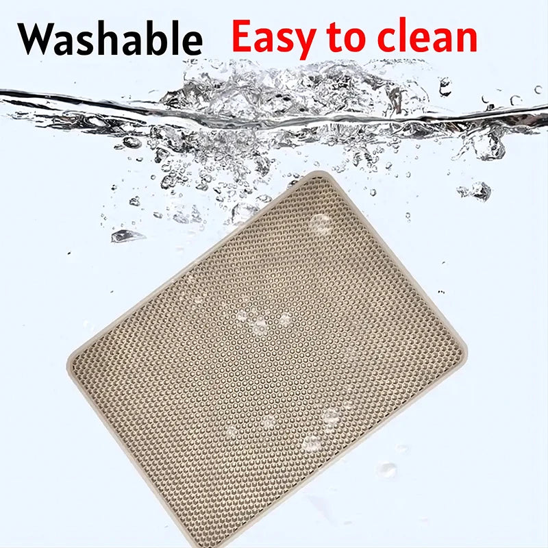 Extra Large Cat Litter Mat Heavy Duty Waterproof 2 Layer Non Slip Washable Pet Floor Protector Litter Box Sand Stopper