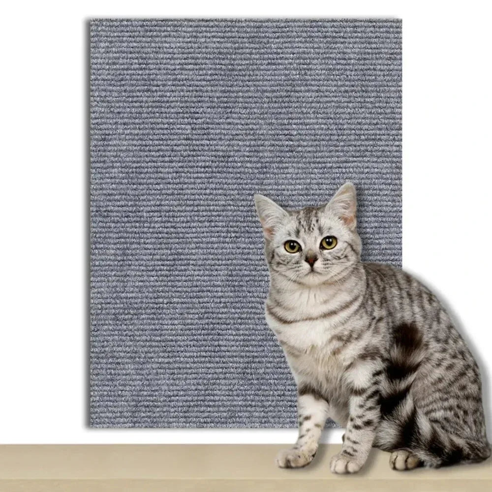 Trimmable Cat Scratching Mat Self-Adhesive Carpet Mat Pad Anti Cat Scratcher Furniture Couch Corner Indoor Sofa Wall Protector