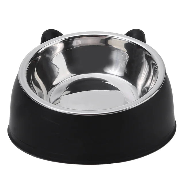1/2/5pcs Cat Bowl Creative Inclined Kitten Puppy Food Feeding Bowls Stainless Steel Cats Drinking Feeder Pet Dogs Cats Feeders
