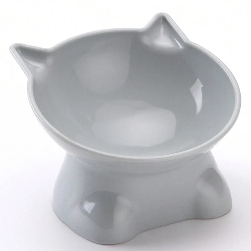 Cute cat bowl tilted high-legged cat bowl cat eating bowl cat food bowl black water bowl cat food bowl dog bowl