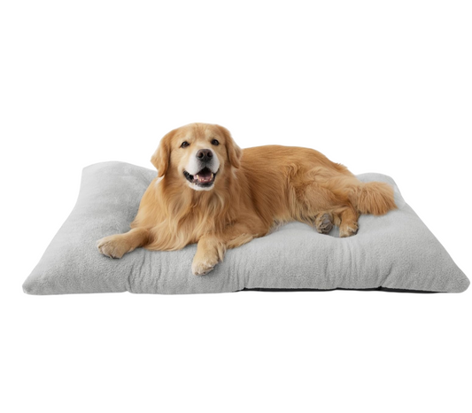 Washable XXL Dog Bed for Crate, Giant Comfort Fluffy Plush Pet Pillow Bed Kennel Pad with Non-Slip Bottom, Machine Washable Pet Sleeping Mat for Jumbo, Gray