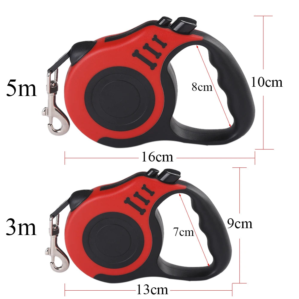 3m 5m Dog Leash Strong Nylon Puppy Lead For Small Medium Large Dogs Cats Automatic Retractable Durable Yorkshire Pet Supplies