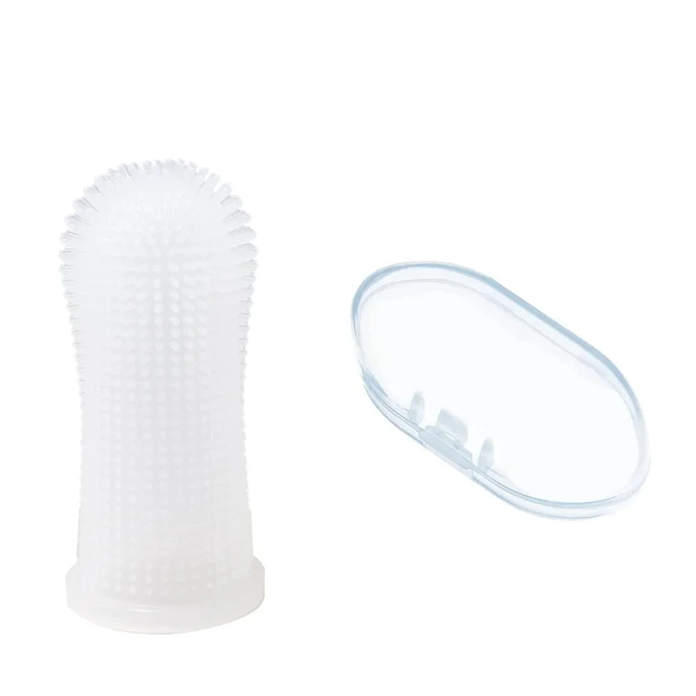 Dog Super Soft pet Finger Toothbrush Teeth Cleaning Breath Care Nontoxic Silicone Tooth Brush Cat dog toothbrush pet products