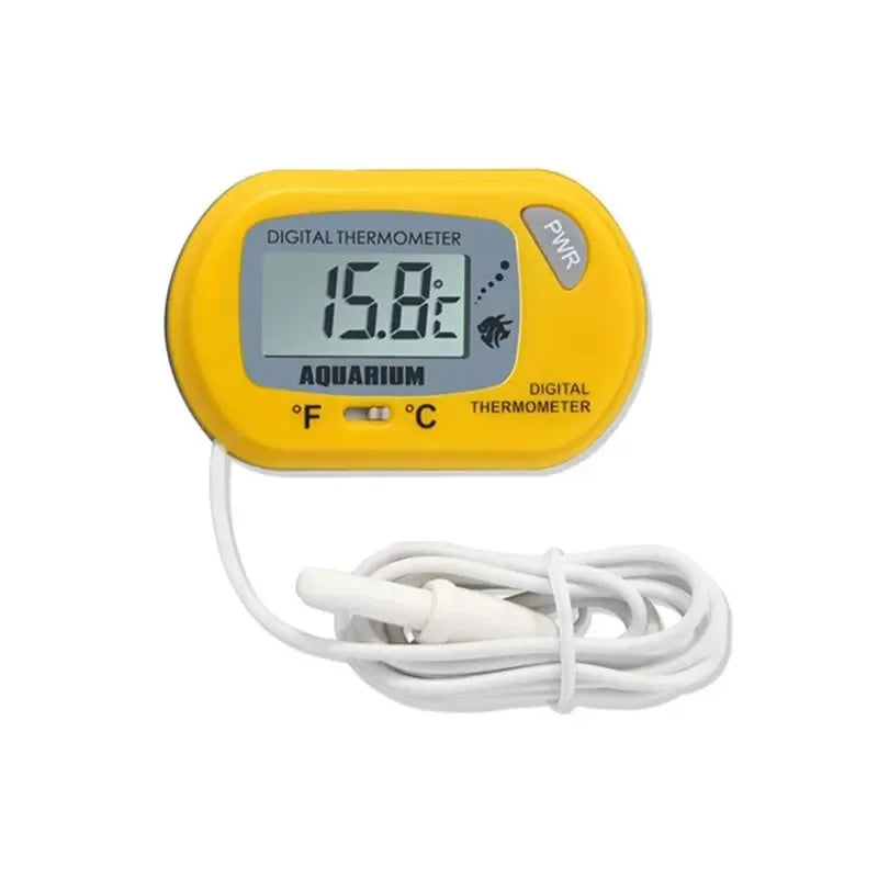 2/4pcs Fish Tank Thermometer with Suction Cup Temperature Sensor LCD Digital Aquarium Water Temp Detector Aquatic Tool