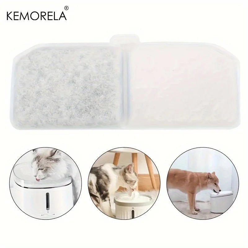Replacement Filters Cat Water Fountain Filters Element for Stainless Steel Cat Water Fountain Activated Carbon Sponges Filters