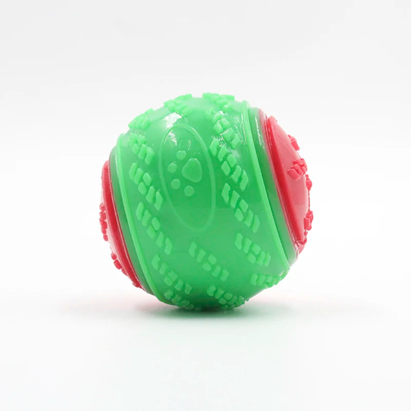 Dog Chew Ball Toy Drinding Teeth Bite-resistant Silicone Ball Puppy Toy Squeaky Teeth Cleaning Training Dog Toy Supplies
