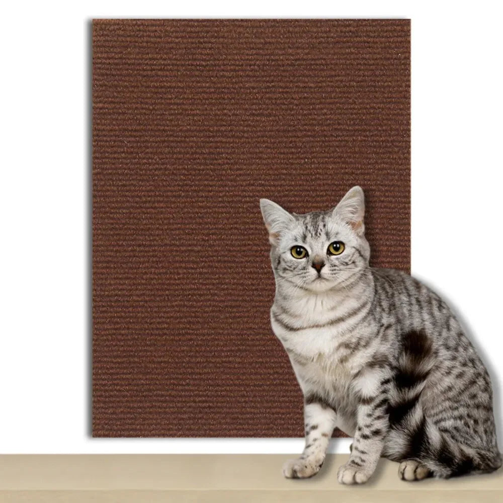 Trimmable Cat Scratching Mat Self-Adhesive Carpet Mat Pad Anti Cat Scratcher Furniture Couch Corner Indoor Sofa Wall Protector