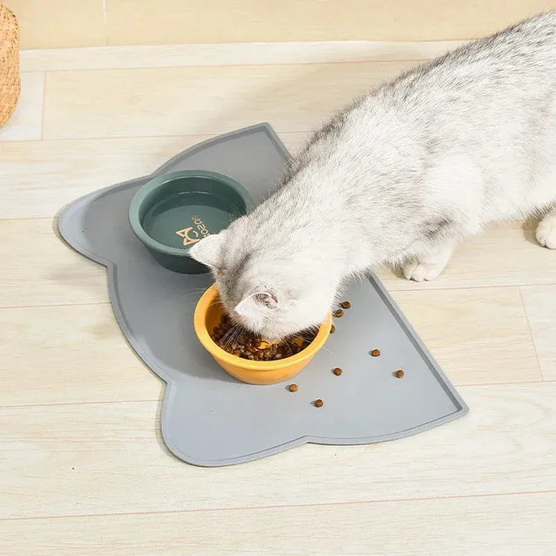 Special Silicone Feeding Mat for Dogs & Cats, Waterproof Non-Slip Anti-Spill Pet Bowl Tray
