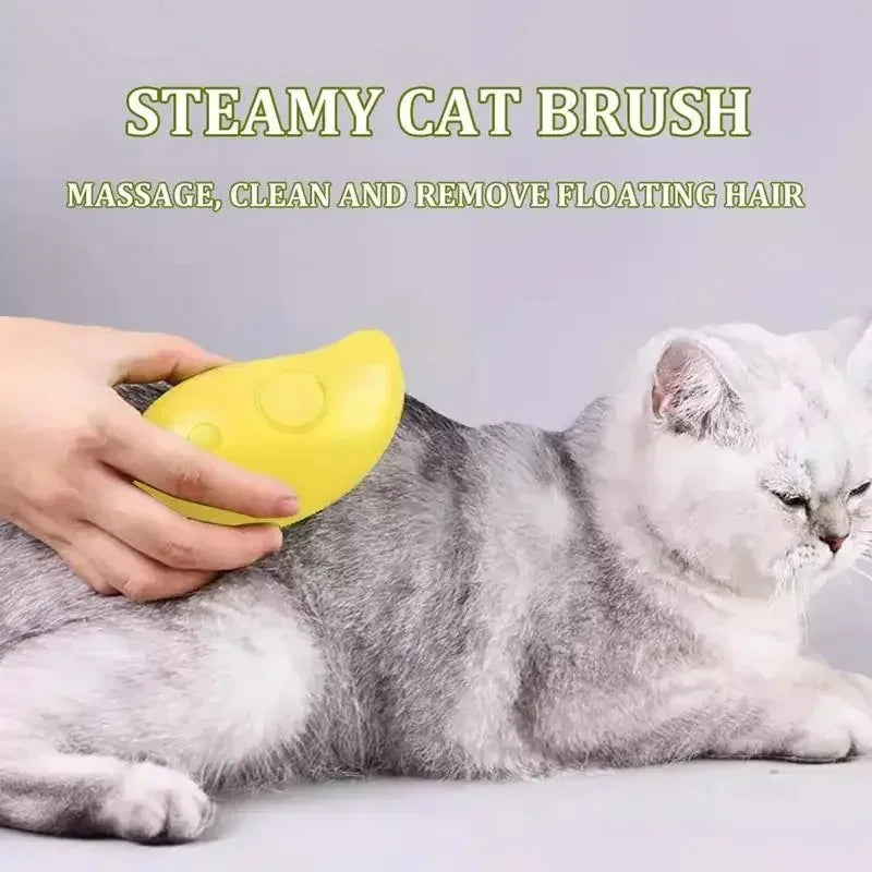 Steam Brush for Cats Soft Electric Water Jet Pet Comb Silicone Hair Remover Dog Brush Pet Grooming Supplies Products Home