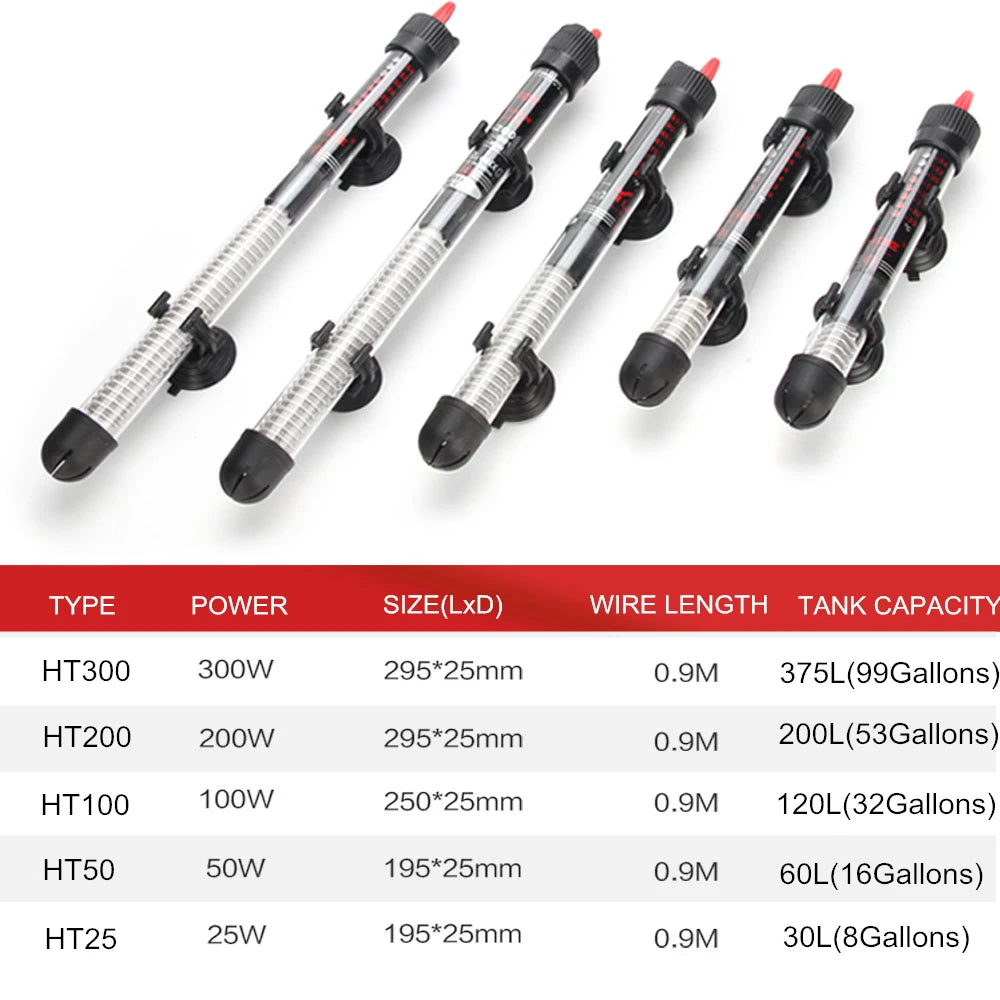 Adjustable Submersible Heating Rod Adjustable Thermostat Aquarium Heating Rod Temperature Precise Control -Efficiency