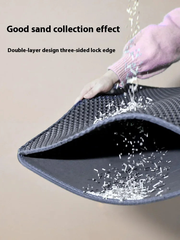 Extra Large Cat Litter Mat Heavy Duty Waterproof 2 Layer Non Slip Washable Pet Floor Protector Litter Box Sand Stopper