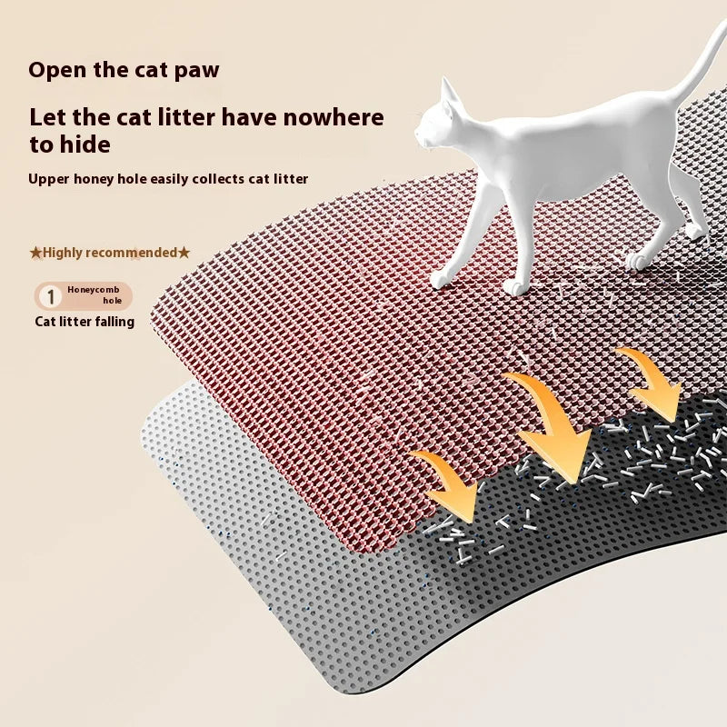 Extra Large Cat Litter Mat Heavy Duty Waterproof 2 Layer Non Slip Washable Pet Floor Protector Litter Box Sand Stopper