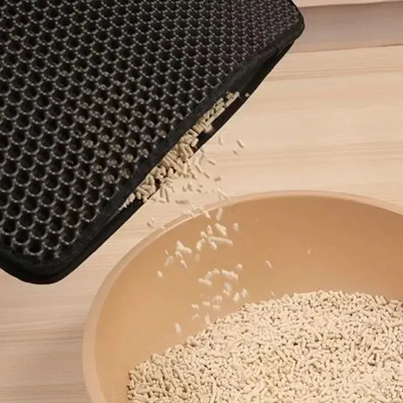 Cat Litter Mat With Gift Double Layer Waterproof Pet Litter Box Mat Non-slip Sand Cat Pad Washable Bed Mat Clean Pad Products