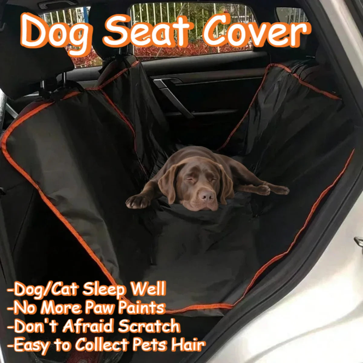 Premium Oxford Cloth Dog Car Seat Cover Durable Waterproof Scratchproof Pet Hammock Cushion Protector for Cars Trucks SUVs