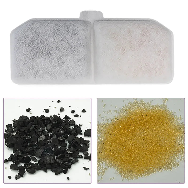 Replacement Filters Cat Water Fountain Filters Element for Stainless Steel Cat Water Fountain Activated Carbon Sponges Filters