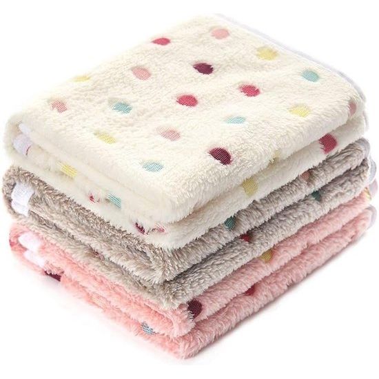 Soft Fleece Dog Blanket Set – Double-Sided Coral Velvet Pet Blankets for Couch in Cute Patterns, 3 Sizes Available