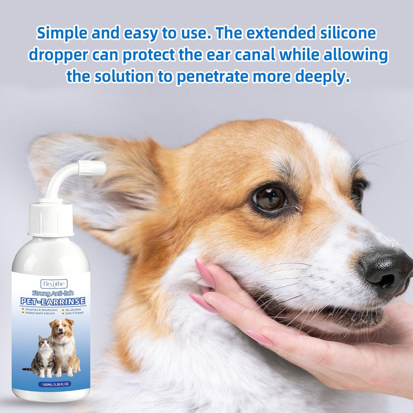 Gentle Pet Ear Wash | Odor-Free Cleaning for Dogs & Cats
