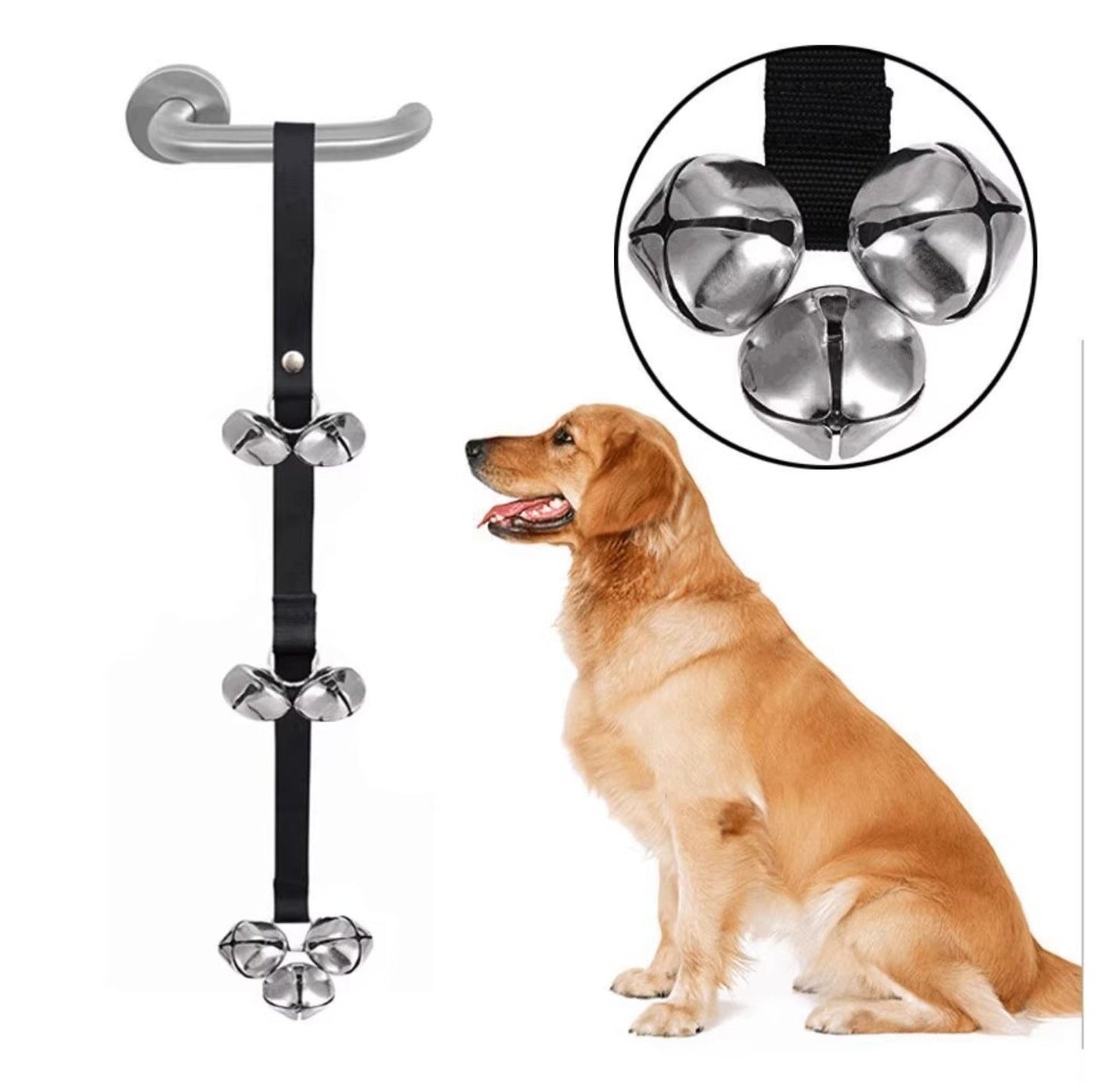 Dog Doorbell Rope - Adjustable Potty Training Bell for Dogs to Signal When They Need to Go Out