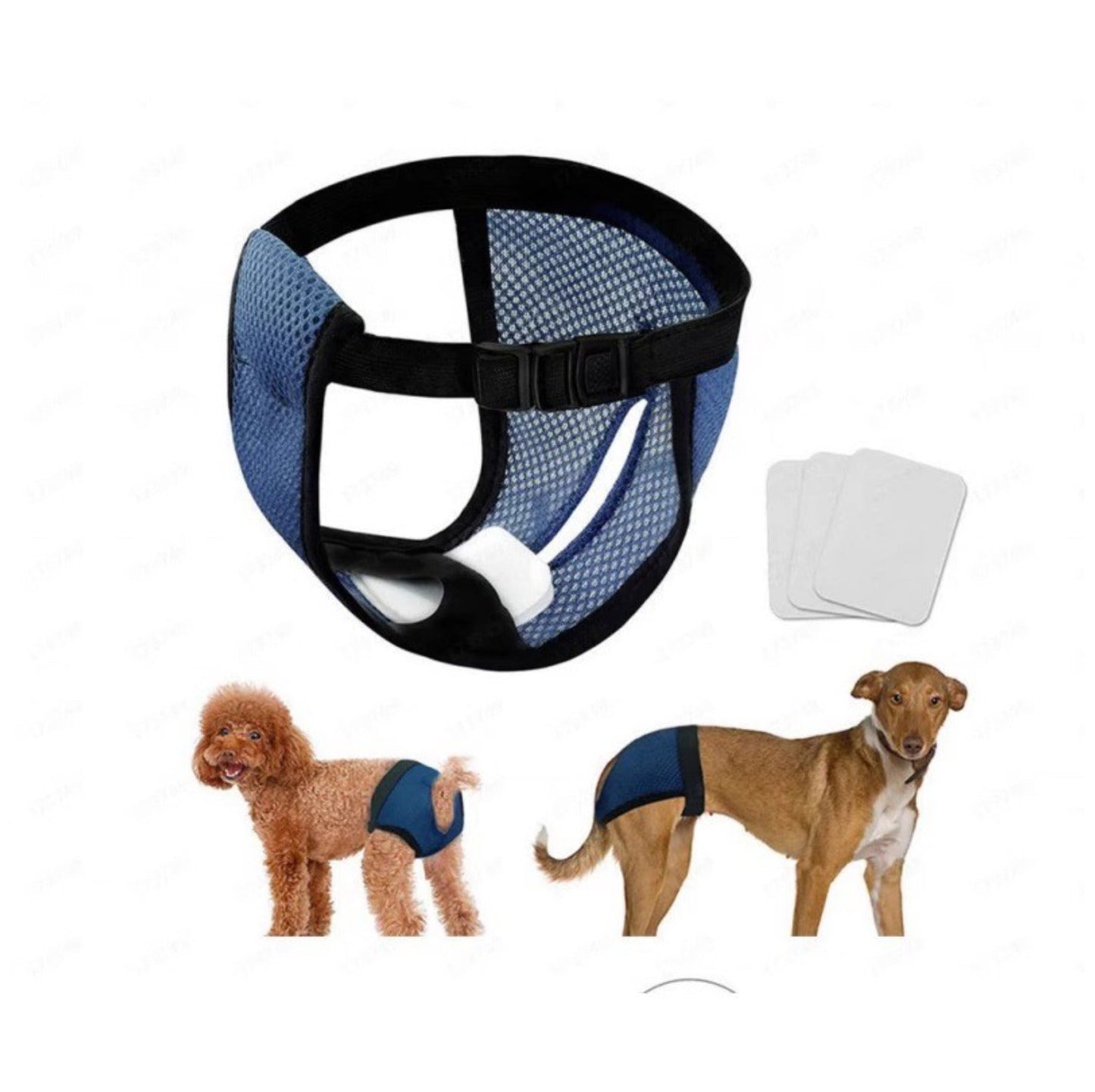 Breathable Female Dog Period Pants - Reusable Sanitary Underwear with Disposable Pads