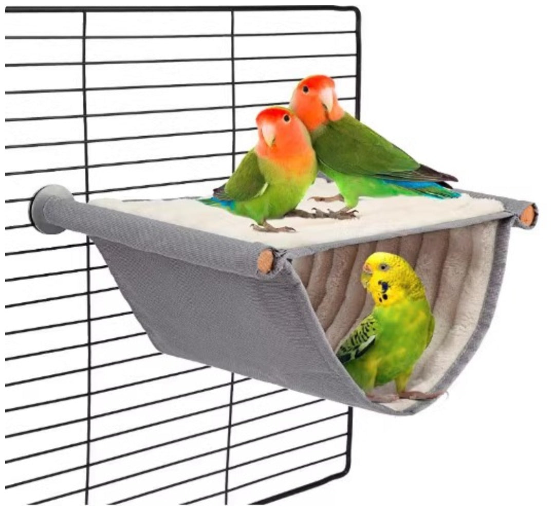 Cozy Parrot Hammock Bed - Warm Plush Hanging Nest for Birds & Small Pets