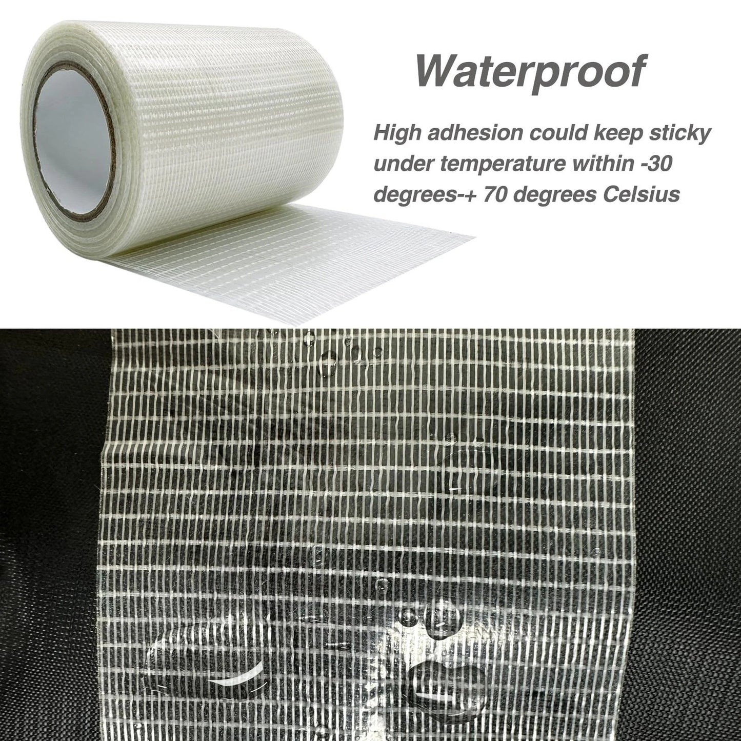 RV Awning Repair Tape, 39ft Waterproof Repair Tape for Canvas, Tent Repair