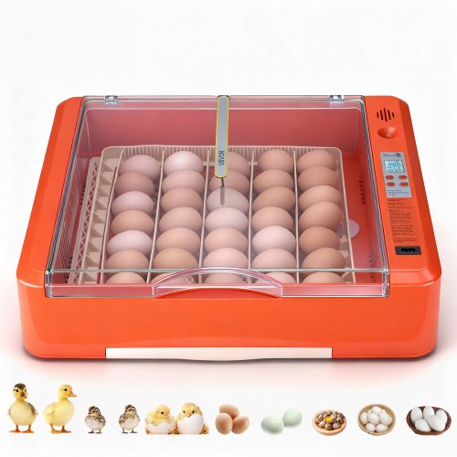 36 Egg Incubator, Automatic Egg Turner with LED Candler & Water Tray, Temperature & Humidity Control, 360¡ã View Clear Window, Poultry Eggs Incubators for Hatching Chicks Ducks Goose Quails