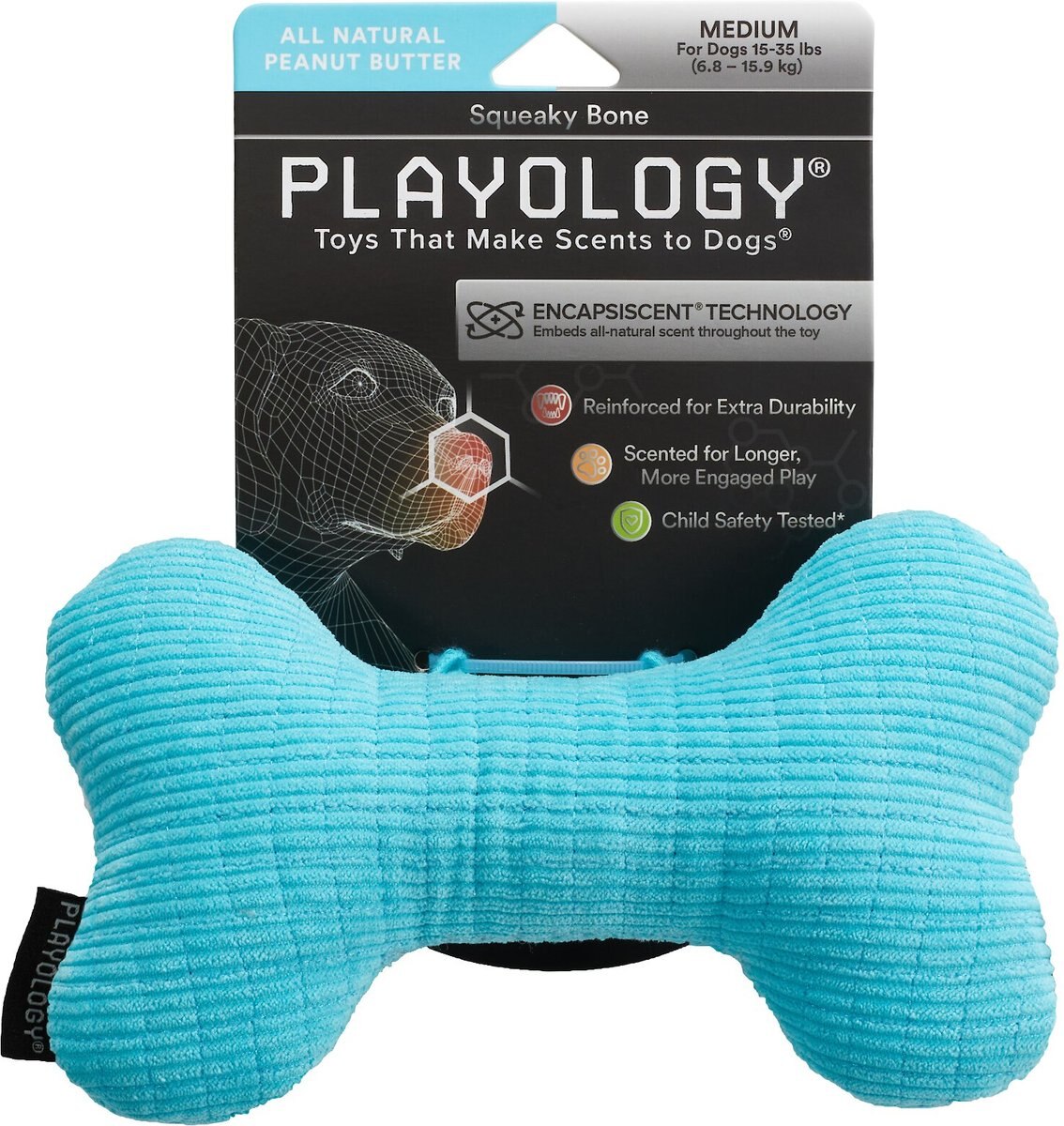 Squeaky Plush Bone